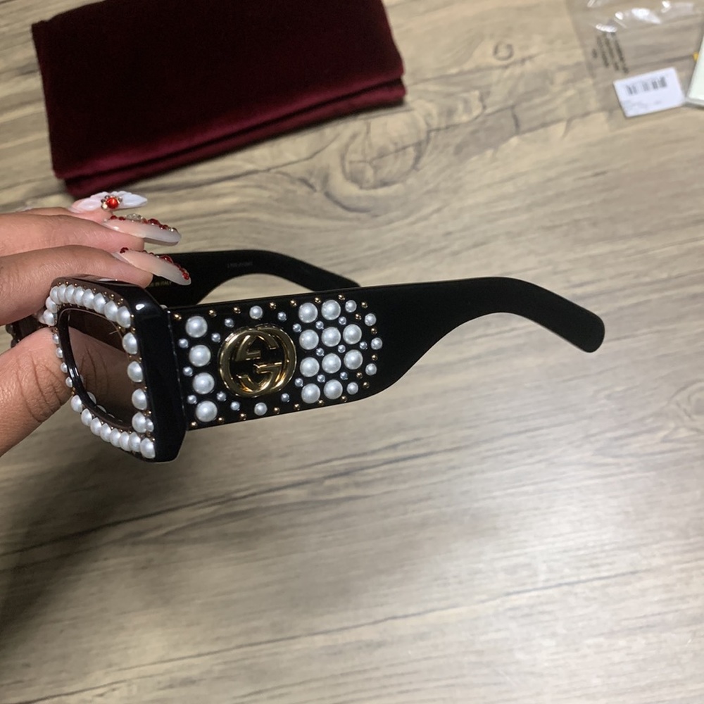 Gucci Hollywood forever rectangular sunglasses - Picture 9 of 15